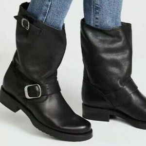 Frye Veronica Moto Boot Black Slouch size 8